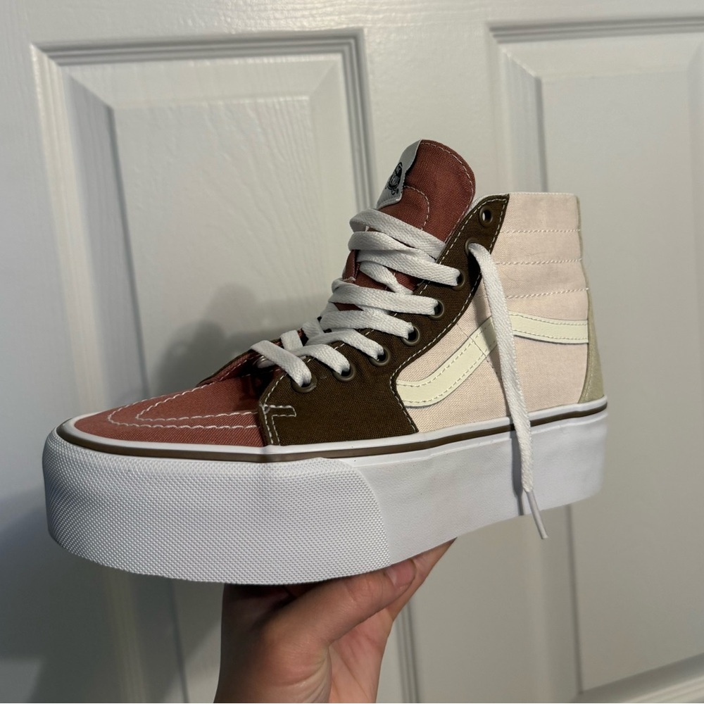 NEW Vans Sk8-Hi Tapered Stackform Sneakers - Earthy Colourblock